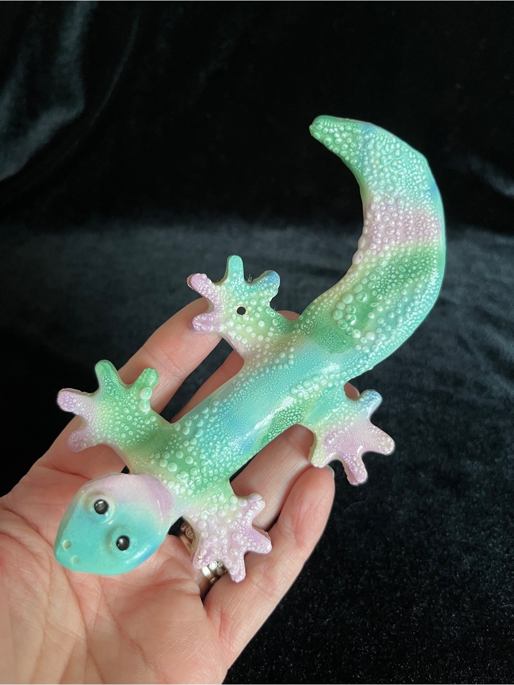 True Art Key West FL Handmade Clay Pottery gecko Lizard Chameleon Wall Hang